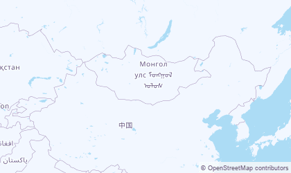 Landkarte von Süd (Wüste Gobi)