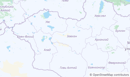 Landkarte von West (Altai Gebirge)