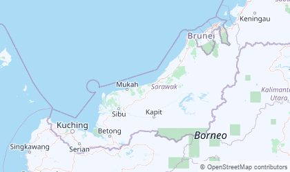 Landkarte von Sarawak