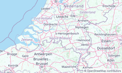 Landkarte von Nordbrabant