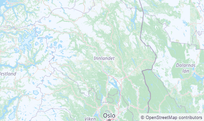 Landkarte von Innlandet