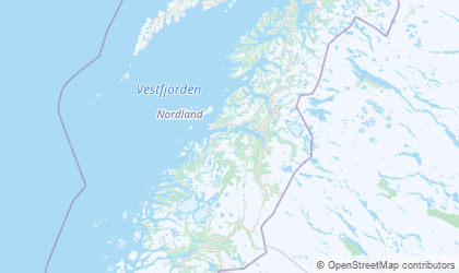 Landkarte von Nordland