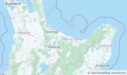Landkarte von Bay of Plenty