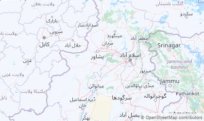 Landkarte von Khyber Pakhtunkhwa