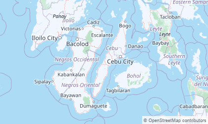 Landkarte von Central Visayas
