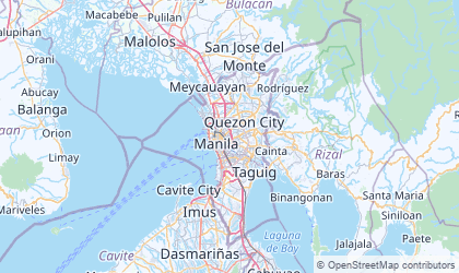 Landkarte von Metro Manila
