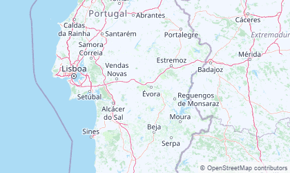 Landkarte von Alentejo