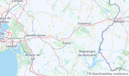 Landkarte von Évora