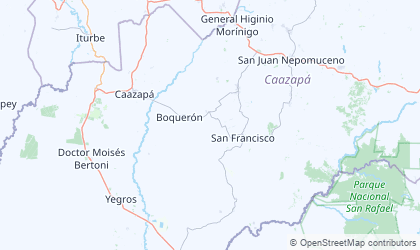 Landkarte von Caazapá