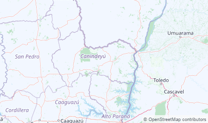 Landkarte von Canindeyú