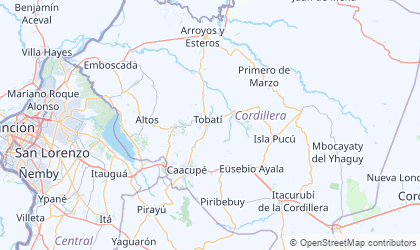 Landkarte von Cordillera