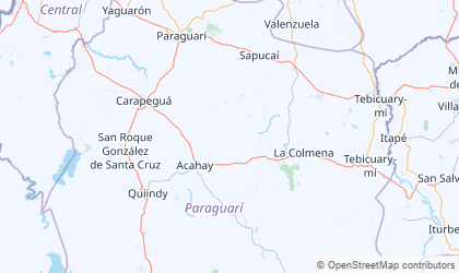 Landkarte von Paraguarí