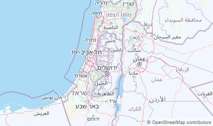 Landkarte von Westjordanland