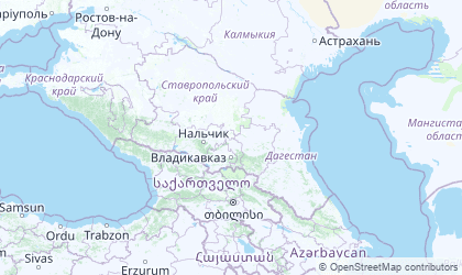 Landkarte von Nordkaukasus