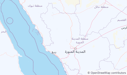 Landkarte von Al Madinah al Munawwarah