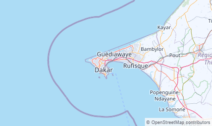 Landkarte von Dakar