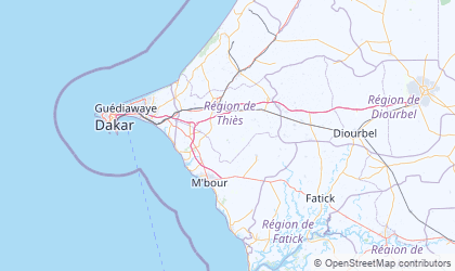 Landkarte von Thiès