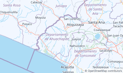 Landkarte von Ahuachapán