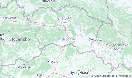 Landkarte von Košický