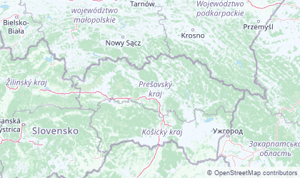Landkarte von Prešovský