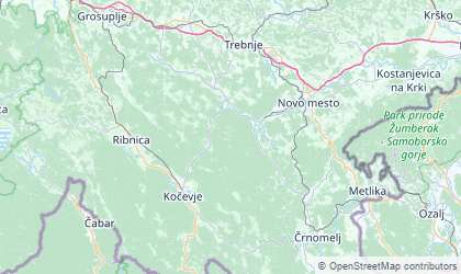 Landkarte von Jugovzhodna Slovenija