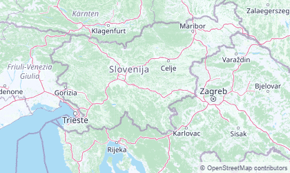 Landkarte von Primorsko-notranjska