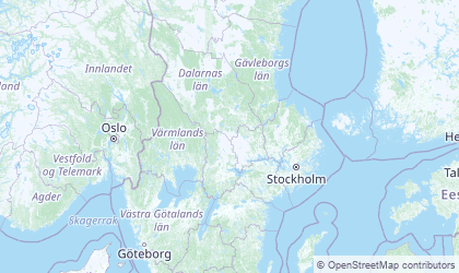Landkarte von Mittelschweden
