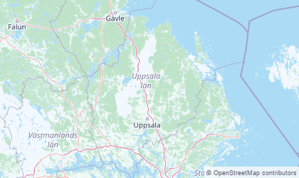 Landkarte von Uppsala