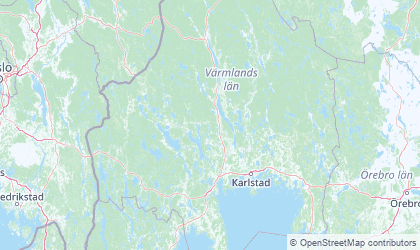 Landkarte von Värmland