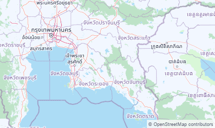 Landkarte von Ost-Thailand