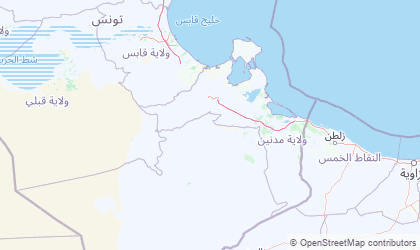 Landkarte von Südost-Tunesien