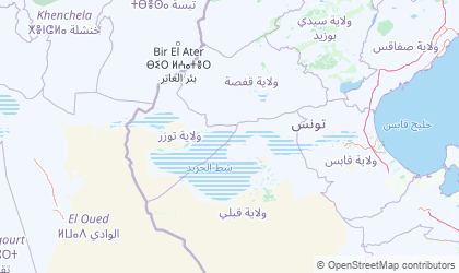 Landkarte von Südwest-Tunesien