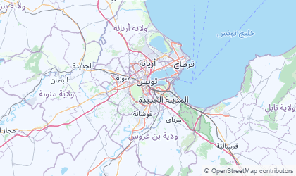 Landkarte von Tunis
