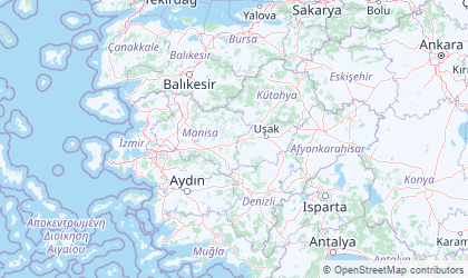 Landkarte von Ägäisregion