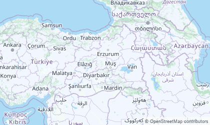 Landkarte von Ostanatolien
