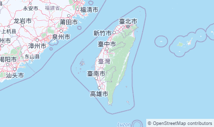 Landkarte von Taiwan