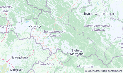 Landkarte von Zakarpattia