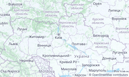 Landkarte von Zentral-Ukraine