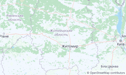 Landkarte von Zhytomyr