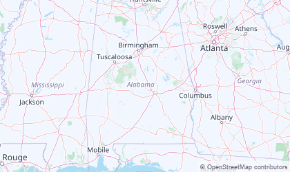 Landkarte von Alabama