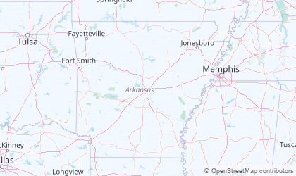 Landkarte von Arkansas