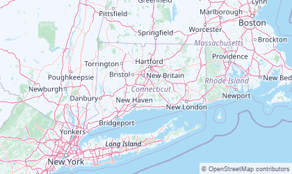 Landkarte von Connecticut
