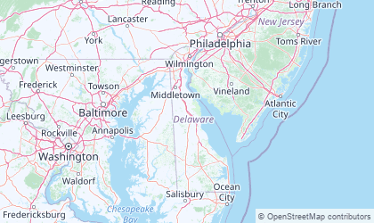 Landkarte von Delaware