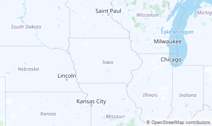 Landkarte von Iowa