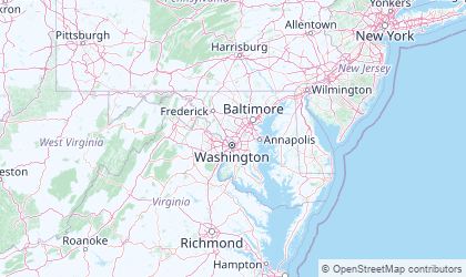 Landkarte von Maryland
