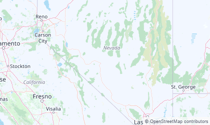 Landkarte von Nevada