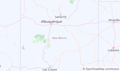 Landkarte von New Mexico