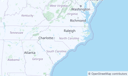 Landkarte von North Carolina