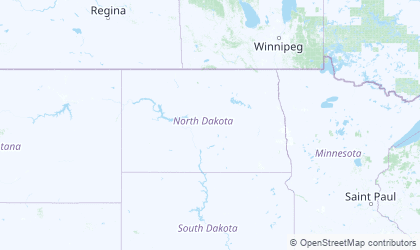 Landkarte von North Dakota