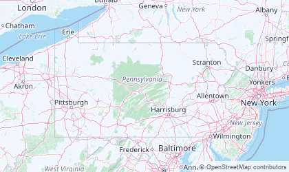 Landkarte von Pennsylvania